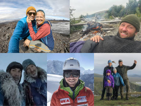 FINALISTENE I ÅRETS EVENTYRER: Even Augedal og Kristina Lund Leivestad, Kjartan Bergsvåg, Børge Ousland og MIke Horn, Thomas Lone og Villmarksfamilien