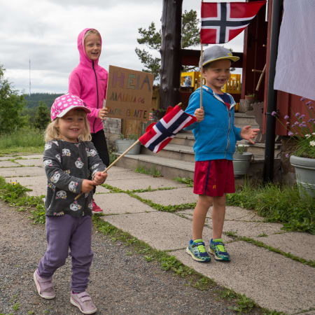 Trolig løpets søteste heiagjeng. Foto: Sylvain Cavatz
