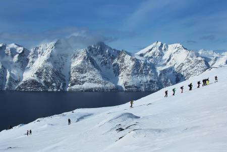 Her fra tidligere High Camp i Lyngen. Fotograf: Matti Bernitz