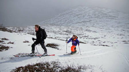På vei opp mot Skjervan. Foto: Marit Vidnes