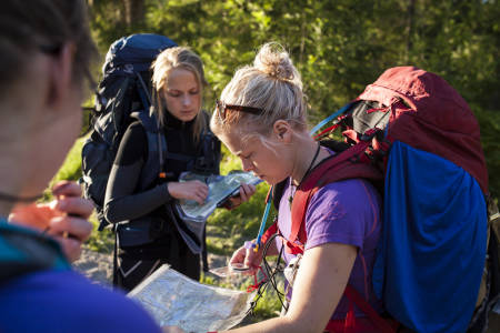 Når vi skjønner at Sandungen er for ambisiøst. Neste stopp er Kikutstua, neste post er Middagskollen. Foto: Marte Stensland Jørgensen