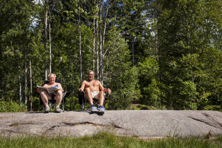 Heiagjeng og tilsynsmenn ved Skjærjøen. Foto: Marte Stensland Jørgensen