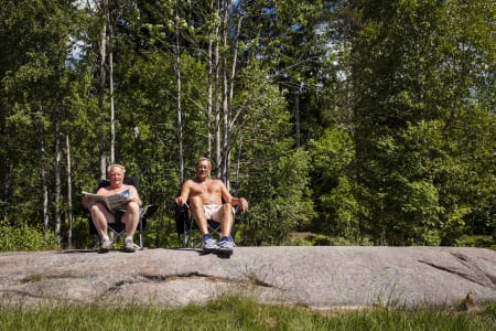 Heiagjeng og tilsynsmenn ved Skjærjøen. Foto: Marte Stensland Jørgensen
