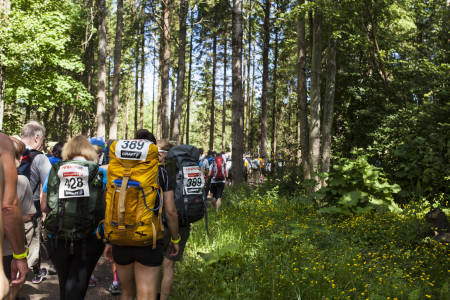Fellesstart på idrettplassen ved Sognsvann. Våre veier ble raskt skilt. Foto: Marte Stensland Jørgensen