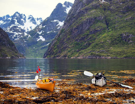 TROLLFJORDEN: Ekteparet Skagøy har allerede pekt seg ut Trollfjorden som en av kajakkturens favoritter.