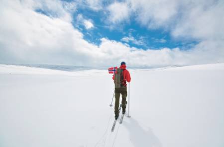 Fra 17.mai på Hardangervidda. Foto: Tor-Erik Sande