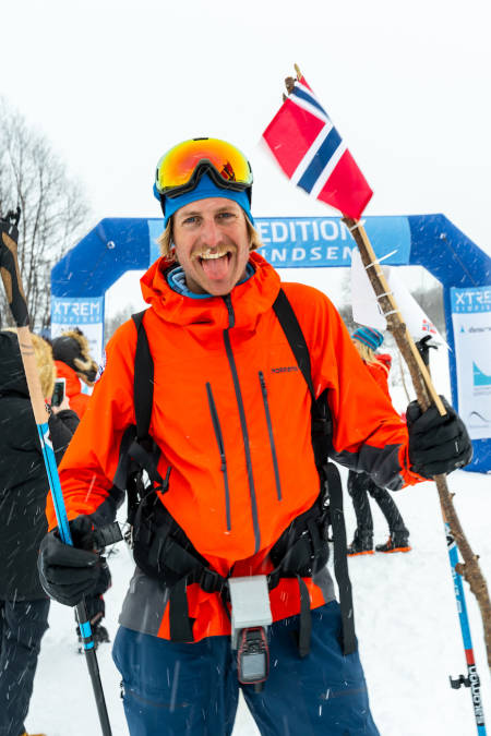 KJENT SKIKKELSE: Vinner av herrenes individuell klasse ble Gjermund Nordskar med tiden 28.12.02. Foto: Mikkel Beisner Photography/Xtremeidfjord