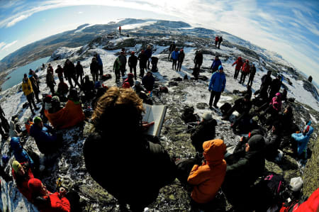 Høytlesning på Fjellitteraturfestivalen. Foto: Juel Victor Løkstad