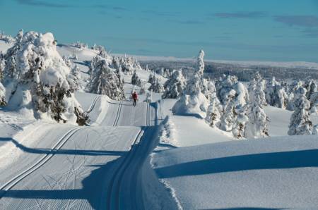 EKTE VINTER: Fra skaret mellom Mostefjell. Foto: Øyvind Wold