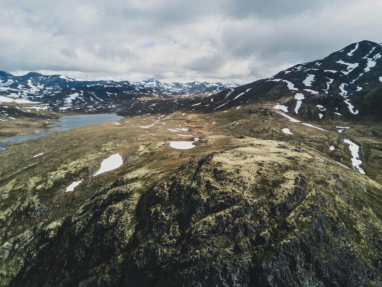 SER DU OSS? Her finst ingen fjellfie-kø, berre mjuk mose og uendeleg med utsikt. Foto: Line Hårklau