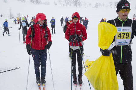 SURT VÆR: Det kunne være surt å ta av seg overtrekksklær og stille til start.