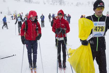 SURT VÆR: Det kunne være surt å ta av seg overtrekksklær og stille til start.