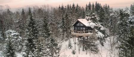 Falkeredet er en av fem spektakulære hytter i Veggeskogen ved Horten. Foto: Gunnar Bækkevold