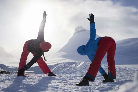 Morgenyoga! Foto: Marte Stensland Jørgensen