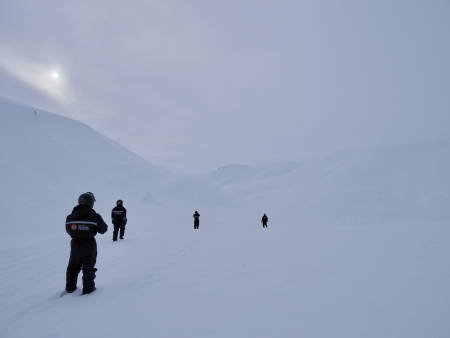 Fint lys på vei til Barentsburg. Foto: Lisa Kvålshaugen Bjærum