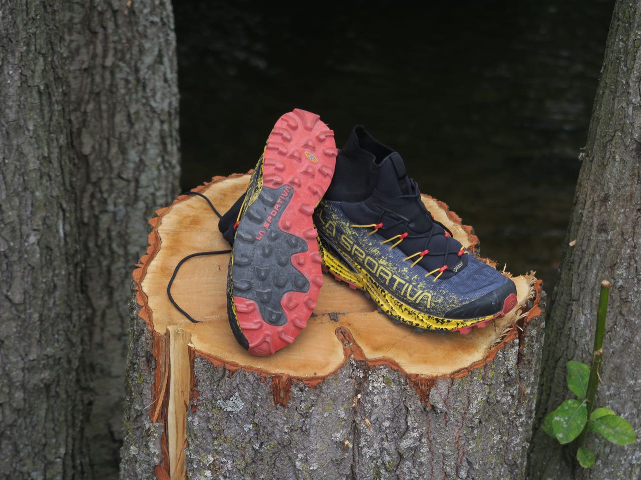 FAVORITT: La Sportiva Uragano GTX var vår favoritt av skoene med høyt skaft. Både mest vanntette og best å løpe med.